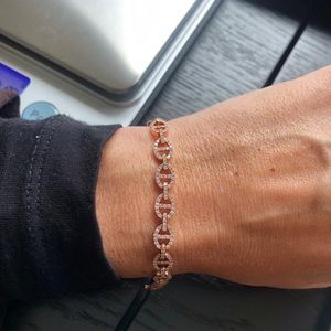 Gucci link pavè Diamond Tennis bracelet with 2.15ct in 14k rose gold